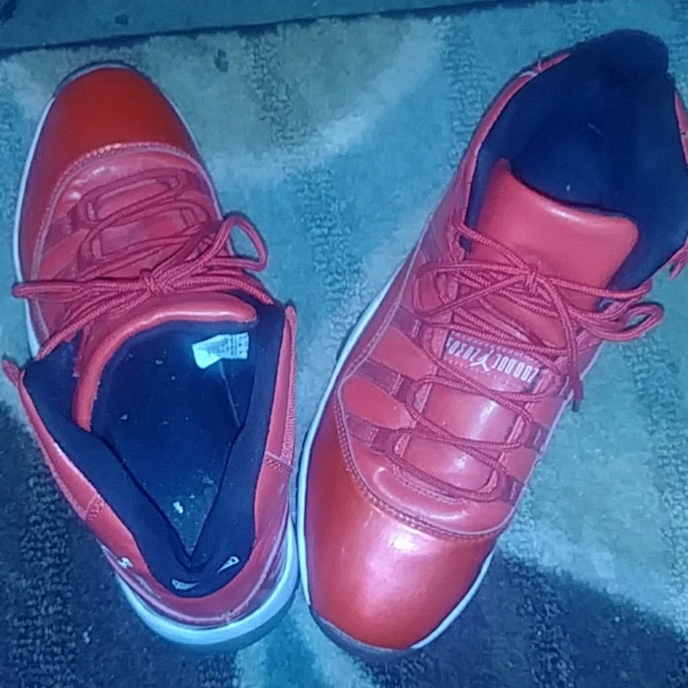 Red Jordans!  Very clean!